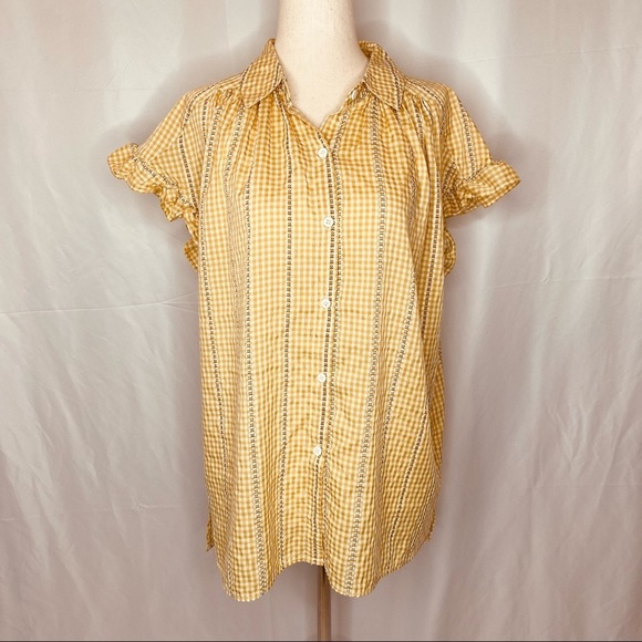 Max Studio Tops - NWT Max Studio gingham top, sz L